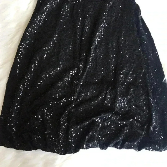 Jessica McClintock Black Sequin Bubble Dress - Picture 8 of 8